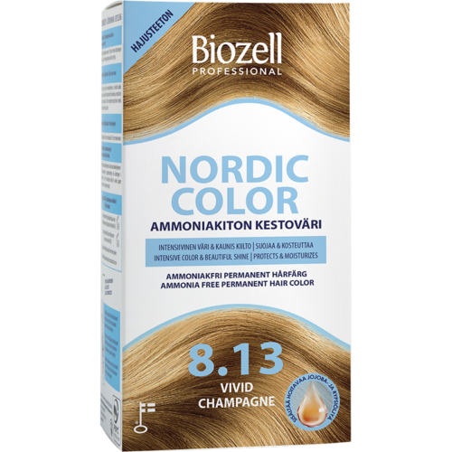 Biozell Nordic Color ammoniakiton kestoväri 8.13 Vivid Champagne