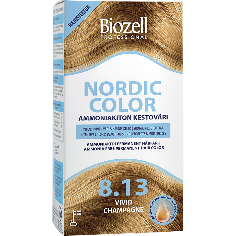 Biozell Nordic Color ammoniakiton kestoväri 8.13 Vivid Champagne